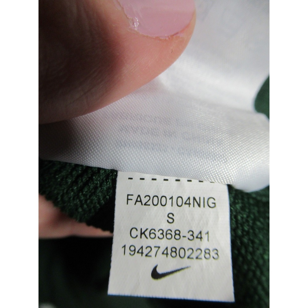 Nike Standard Issue Throwback Hoodie Men Small Green Pullover Sweatshirt ck6368 - Picture 7 of 8